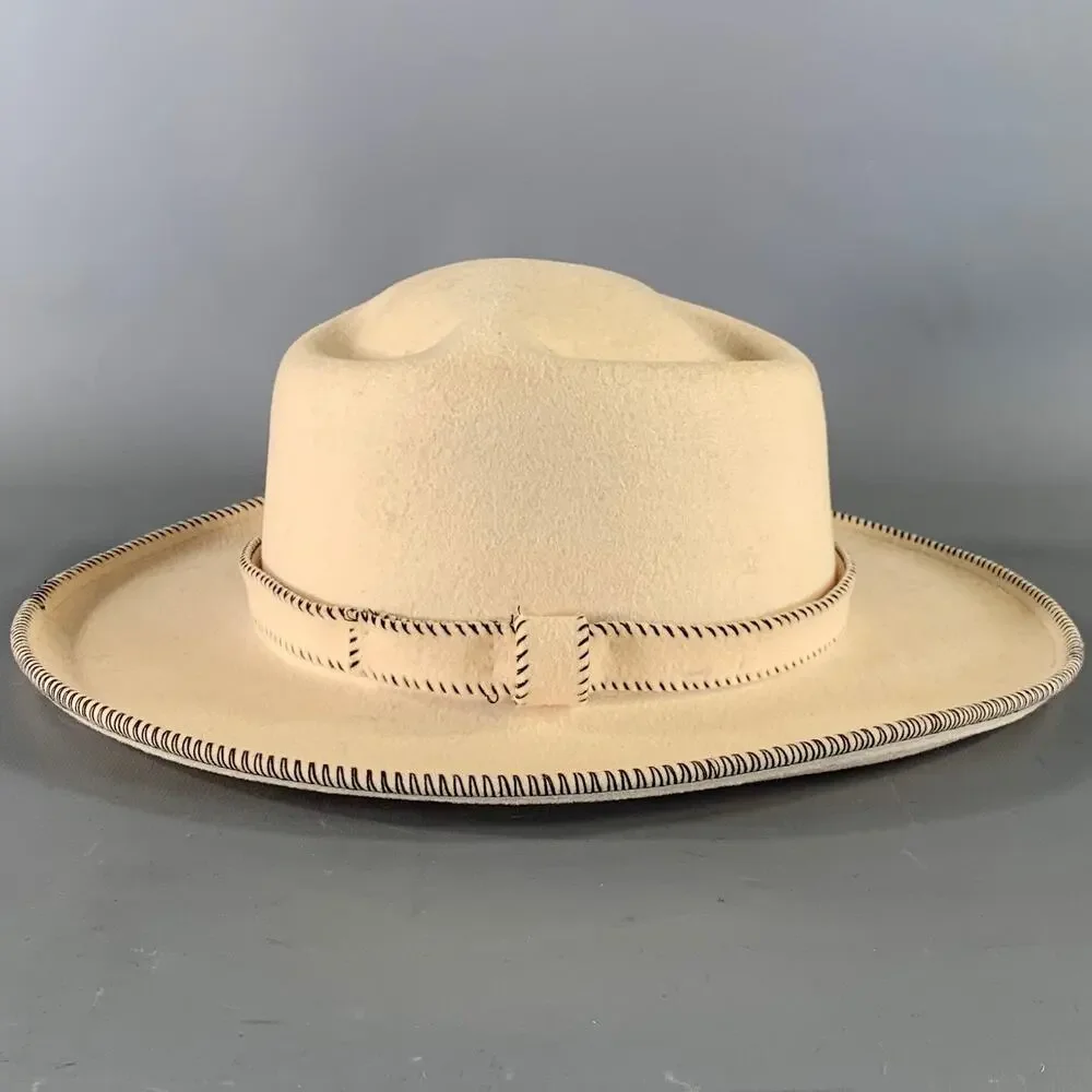 THE SCALA COLLECTION Cream Black Wool Hats